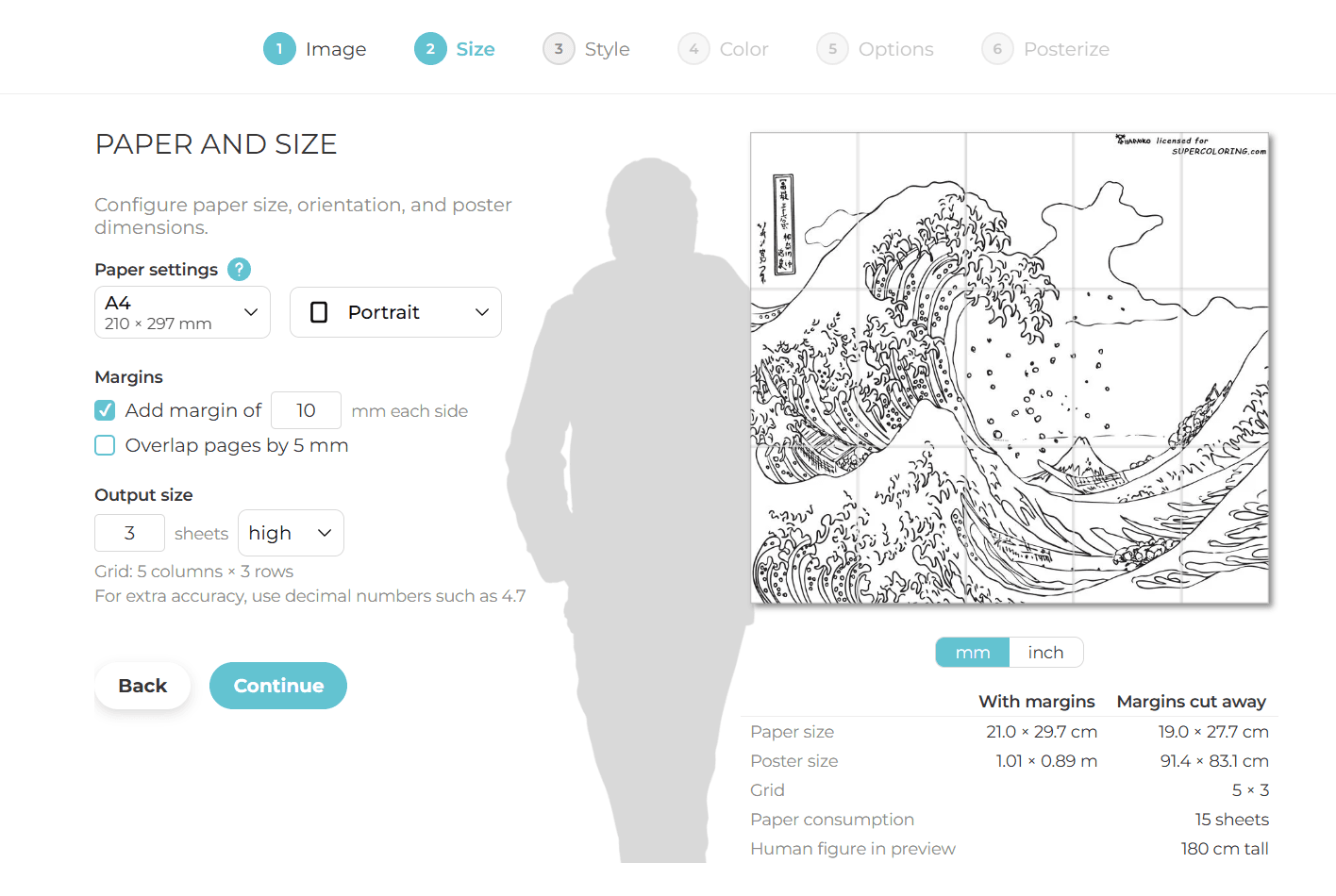 Example of wall art poster created with Supercoloring