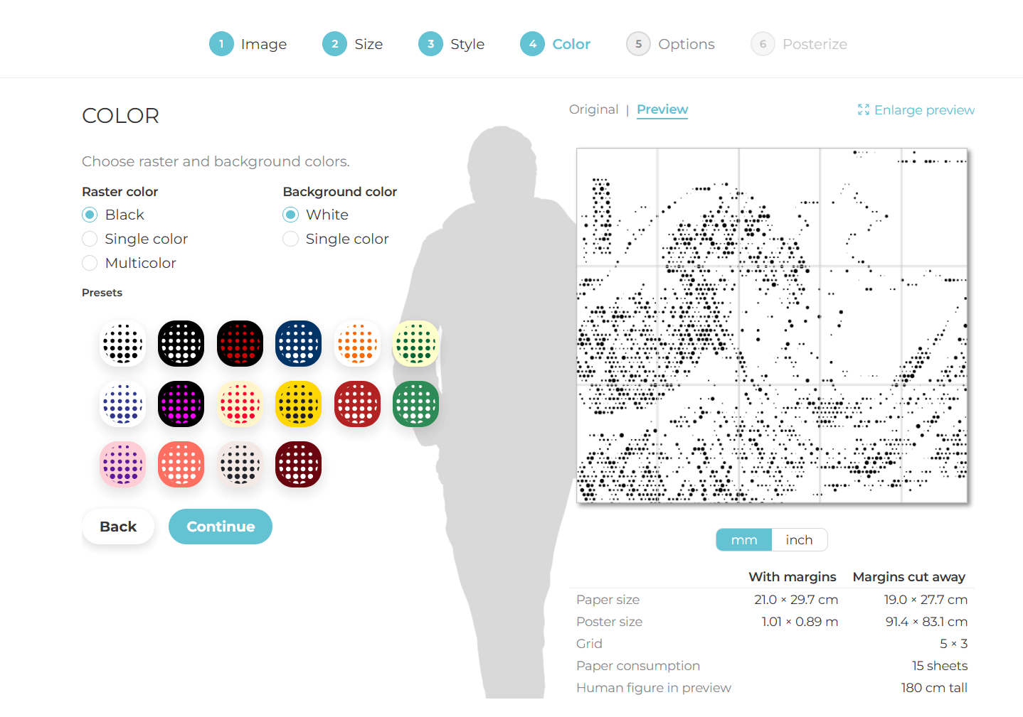 Example of wall art poster created with Supercoloring