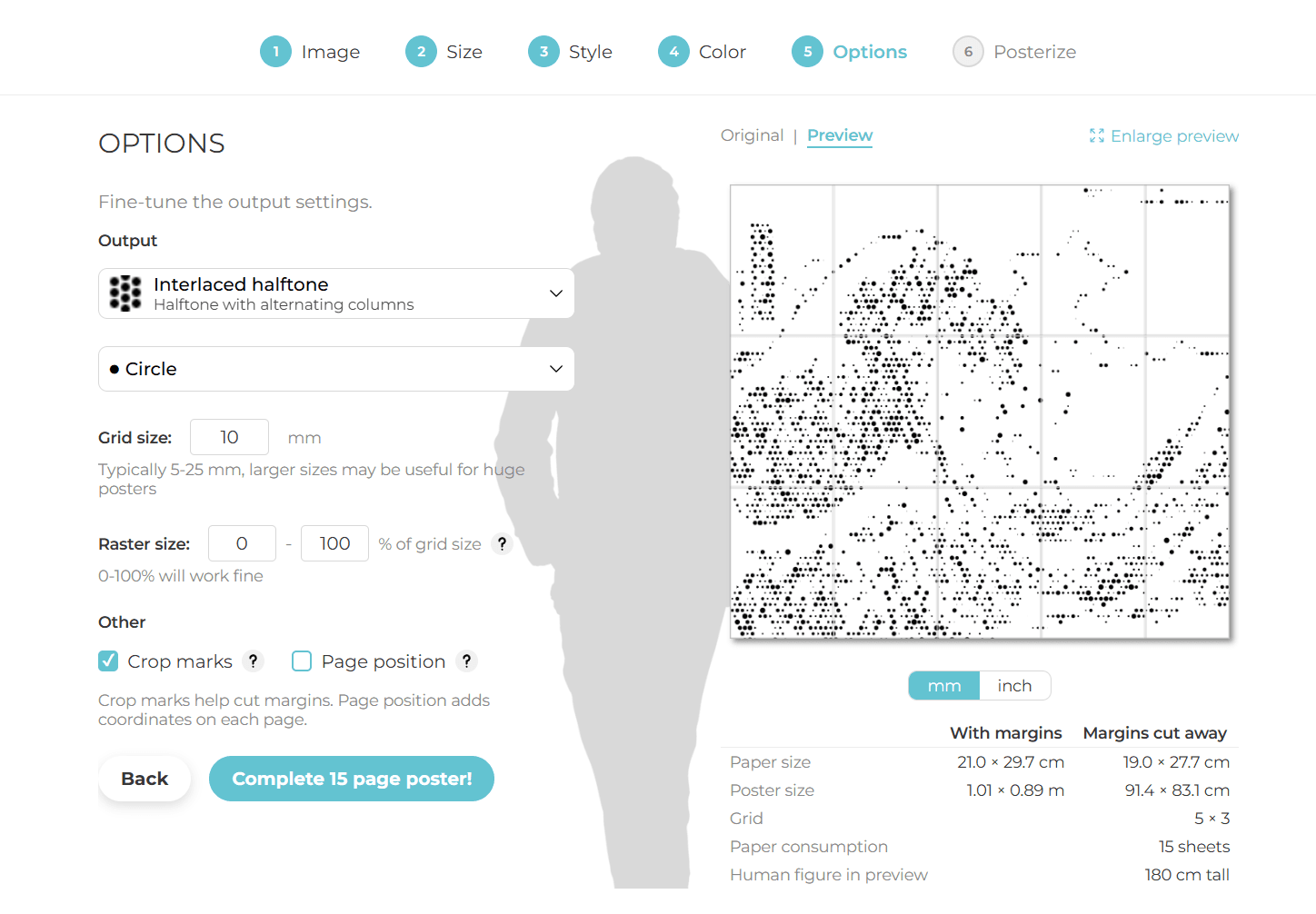 Example of wall art poster created with Supercoloring