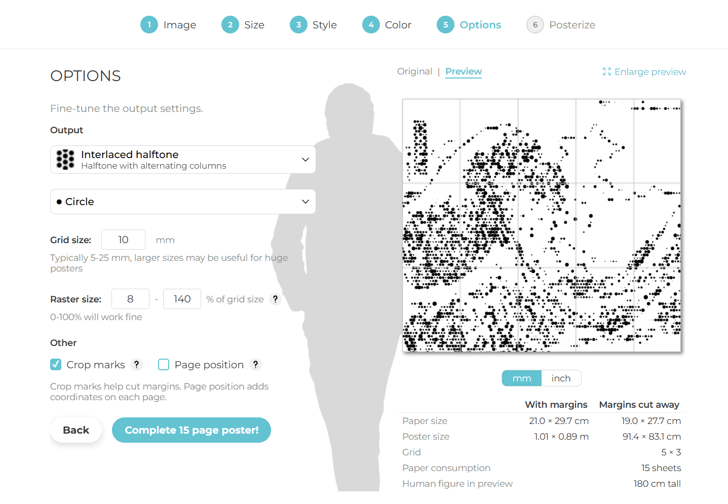 Example of wall art poster created with Supercoloring